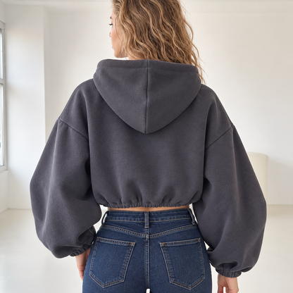 Vue de dos du sweat gris foncé
